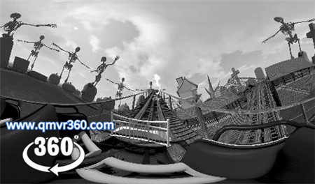 360°全景VR视频：墓地过山车VR 恐怖惊悚尖叫坟墓过山车VR_超清 4K 1029-12