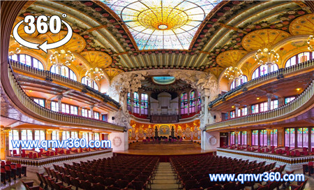 360°全景VR视频：世界遗产加泰罗尼亚音乐宫内部参观景点VR视频 超清4K 0105-06