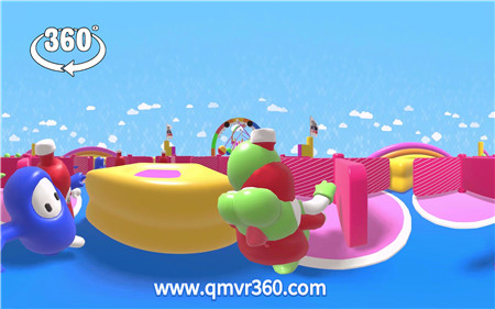 360°全景VR视频：糖豆人游戏闯关冒险全景视频 超清4k 0418-17