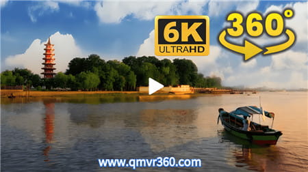 360°全景VR视频：印度尼西亚巨港穆西河旅游风景区 超清6K 0112-09