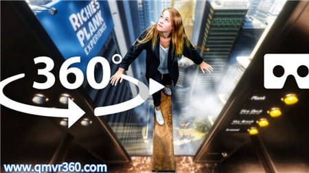 360°全景VR视频：克服高空恐惧VR高空走独木桥全景VR高空行走刺激视频 高清4L 0301-12