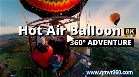 360°全景VR视频：热气球之旅VR乘坐热气球看日出俯视大地风景 超清8K 0325-12