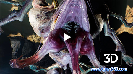 180°全景3D视频：洞穴遭遇怪兽VR恐怖怪物靠近 0415-28