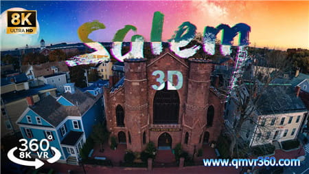 360°全景3D视频：塞勒姆—猎巫传说VR参观塞勒姆女巫博物馆 巫镇城堡 超清8K 0120-25