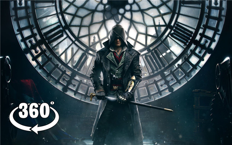360°全景VR视频：刺客信条 枭雄 开膛手杰克 VR版 游戏预告片视频 4K