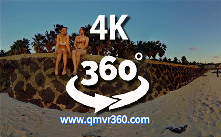 360°全景VR视频：泳装海滩VR泳衣美女海边游泳比基尼海岸_超清 4K 1029-07