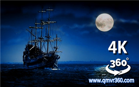 360°全景VR视频：走进名画《月光下的船》阿尔伯特·比尔施塔特(Albert Bierstadt)高清作品_超清 4K 1029-04