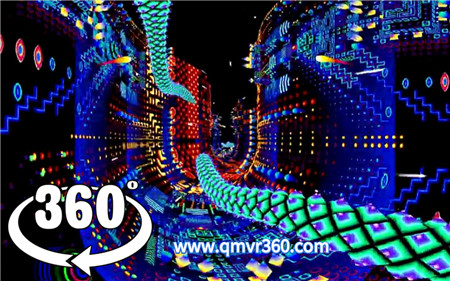 360°全景VR视频：霓虹灯峡谷穿梭VR灯光秀效果_超清 4K 1025-13