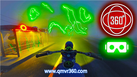 360°全景VR视频：恐怖骑行过山车VR摩托车竞速闯关惊悚赛车_超清 4K-1108-26