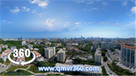 360°全景VR视频：航拍青岛大学医学院全景VR鸟瞰 超清4K 1106-02