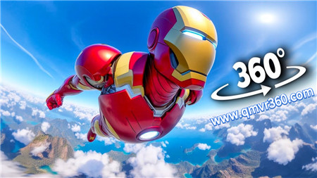 360°全景VR视频：VR漫威复仇者联盟钢铁侠飞离坠毁的飞机 超清4K 1109-24