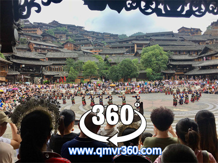 360°全景VR视频：和苗族人一起过节日活动VR江西千户苗寨风景区VR 第二集 2K 1111-02