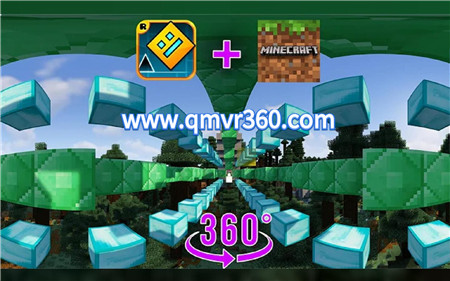 360°全景VR视频：快速穿梭在在我的世界游戏世界里观赏建造建筑 超清4K 1219-06