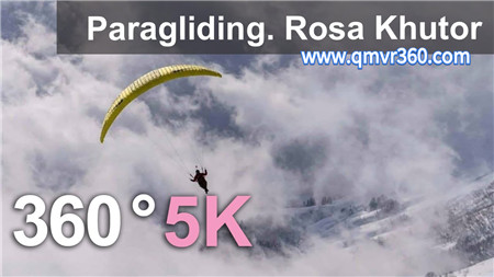 360°全景VR视频：自由式滑翔伞VR俄罗斯罗莎库塔跳伞极限运动降落伞VR 超清4K 1201-13