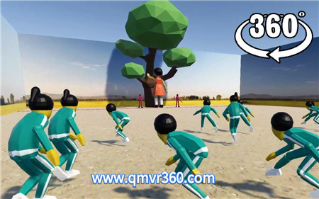 360°全景VR视频：鱿鱼游戏VR第一人称体验鱿鱼游戏模拟虚拟现实 超清4K 1205-04
