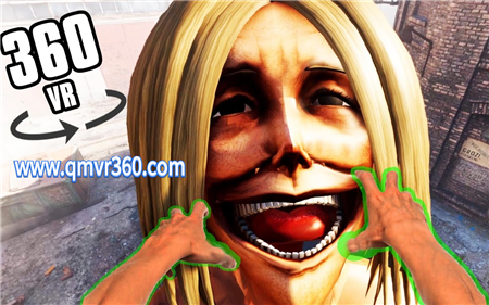 360°全景VR视频：第一人称感受被巨人吞噬的恐惧VR被进击的巨人吃掉全景VR 超清4K 1205-22