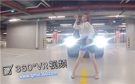 360°全景VR视频：美女地库翻跳trouble marker激情热舞串烧VR蔚来ES8亮灯伴舞 香车美人 超清4K 0418-22