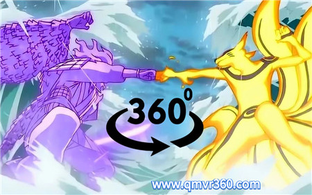 360°全景VR视频：在电影院看 火影忍者 终结之谷 鸣人佐助最后一战VR火影动画片 超清4K 0506-04