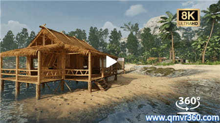 360°全景VR视频：用虚幻引擎打造的海边村庄全景体验 超清8K 1216-02