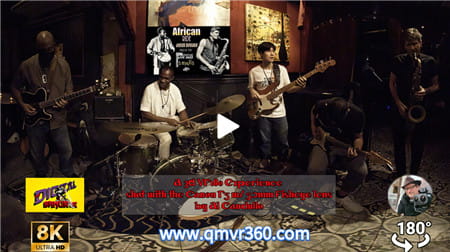 180°全景VR视频：在曼谷聆听酷炫非洲爵士乐VR演唱会演奏音乐 超清8K 0112-13