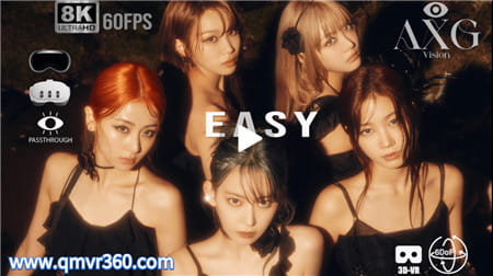 180°全景MR视频：韩国女团热舞MR通道虚拟现实视频 VR美女舞蹈MR透明视频 超清8K 0111-01