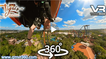 360°全景VR视频：极限过山车VR佛罗里达游乐场刺激过山车体验全景VR冒险过山车 超清6K 0301-09