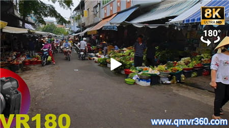 180°全景VR视频：越南西贡当地市场逛街VR陈正昭市场旅游VR 超清8K 0301-16
