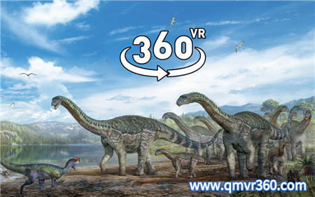 360°全景VR视频：恐龙世界VR卡通恐龙大草原三角龙VR 清晰4K 0325-02