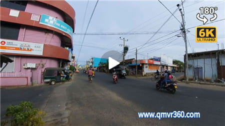 180°全景VR视频：斯里兰卡特林克市晚高峰VR街景旅行 超清6K 0415-12