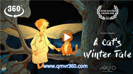 360°全景VR视频：一只猫的冬日传说 儿童益智教育动画片VR视频 高清4K 0718-02