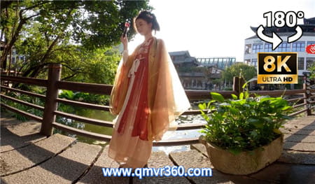 180°全景VR视频：抖音网红欺神VR汉服美女约拍写真 古风国风女孩旅游 超清8K 0731-24