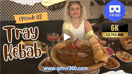 180°全景VR视频：3D托盘烤肉串制作美食VR 厨师制作烤肉用餐 超清6K 0718-15