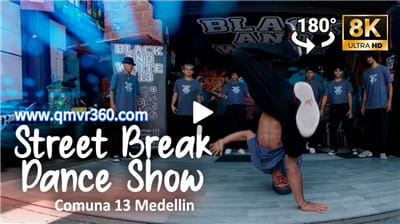 180°全景VR视频：街头霹雳舞表演 世界上最危险的街区VR麦德林旅游旅行 超清8K 0815-15