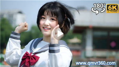 3DVR空间视频：可爱的JK女孩跳舞 VR全景动漫风格舞蹈JK学生制服美女 超清6K 0815-13