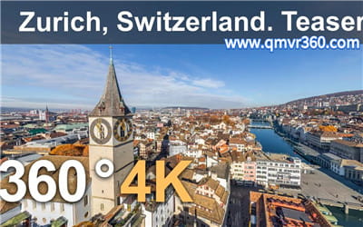 360全景VR视频：瑞士苏黎世航拍美景 俯视瑞士 旅游风光全景VR视频下载 高清4K 0815-17