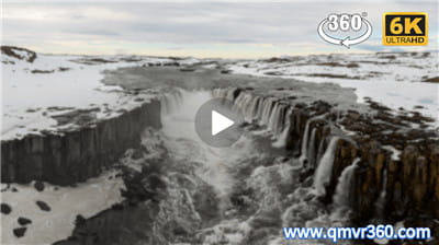 360°全景VR视频：冰岛的塞尔福斯瀑布和黛提瀑布 通过360° VR感受冰岛瀑布的气势 超清6K 0815-03
