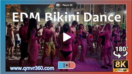 180°全景VR视频：泳池派对-EDM舞池热，池畔电子节拍&不停的派对氛围VR沉浸式水上泳装嘉年华 超清8K 1124-10