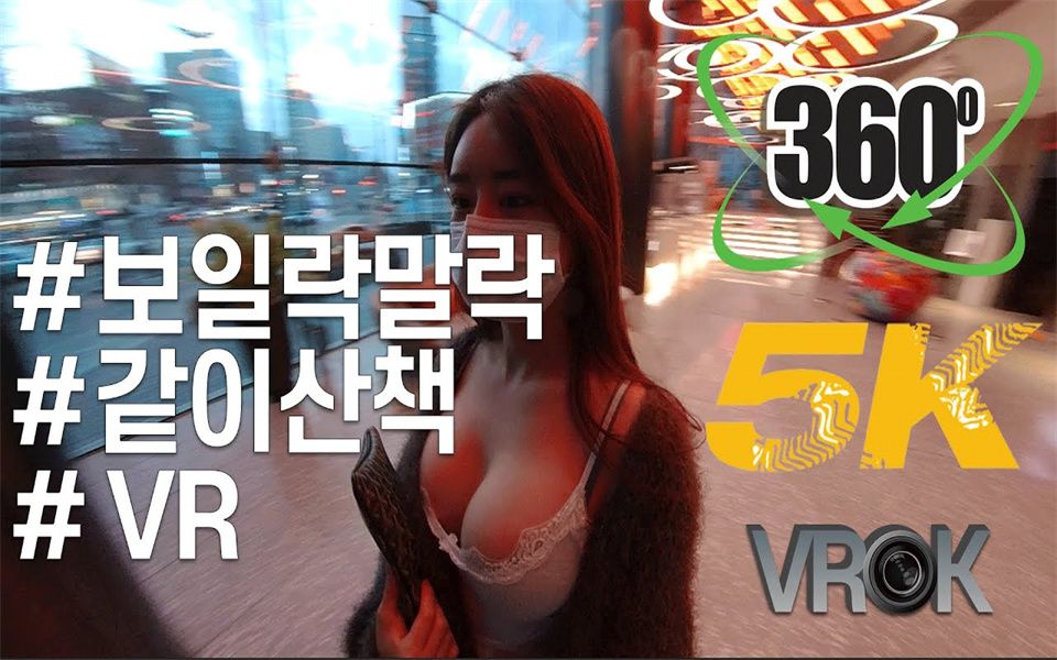360°全景VR视频： 韩国小姐姐出去逛街 VR 360° 韩国性感美女 清晰4K 1225-15
