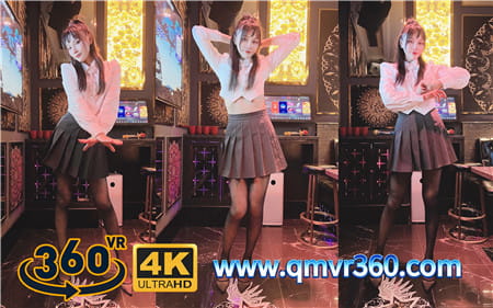 360°全景VR视频：大摆锤Phut Hon 极致纯欲黑丝百褶裙摇起来 高清 0120-02